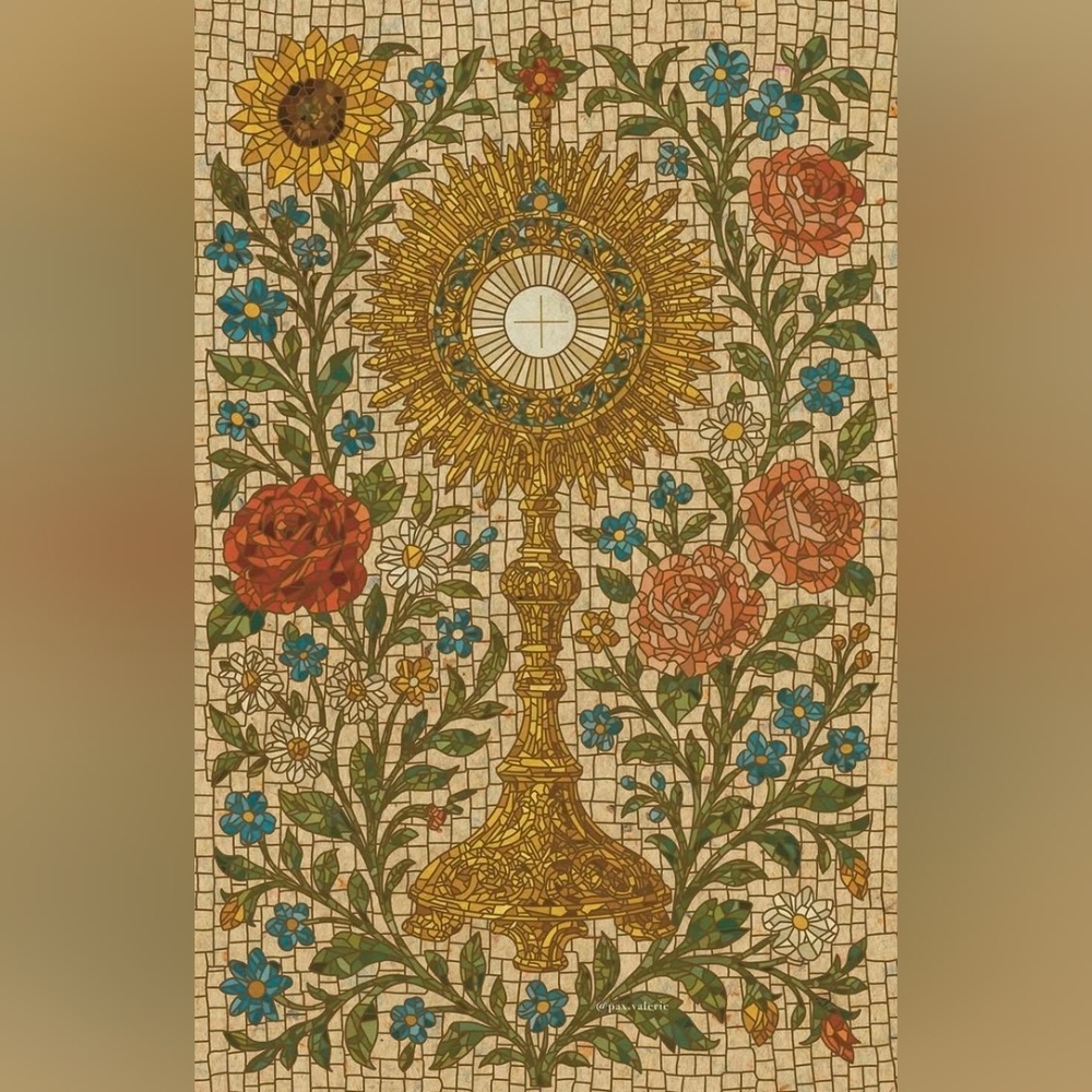 Floral Mosaic Wall Art Print